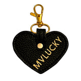 Black Heart Keychain – Gold