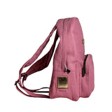 Pink Denim Backpack