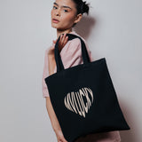 MVLUCKY Golden Heart Logo Tote Bag