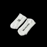 Calceta unisex retro corte medio – Blanco/Negro