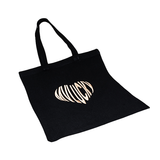 MVLUCKY White Heart Logo Tote Bag