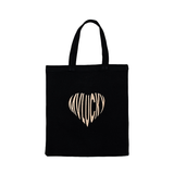 MVLUCKY White Heart Logo Tote Bag