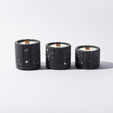 Medium Round Fire Scented Candle (Black Orchid &amp; White Tea)